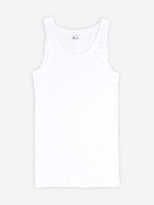 Giorgio Men's Sleeveless Undershirts White 3Pachet