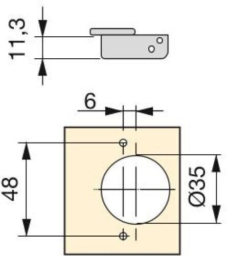 Emuca Stainless Steel Furniture Hinge with Brake