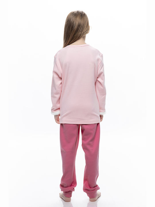 Galaxy Set Top & Bottom Kids Cotton Pyjamas Pink -ΡΟΖ