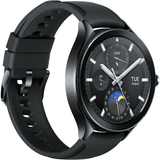Xiaomi Watch 2 Pro Stainless Steel 48mm Αδιάβροχο με Παλμογράφο (Μαύρο)