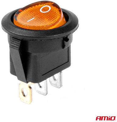 AMiO Auto Ein/Aus Schalter 12V-24V Universal Gelb