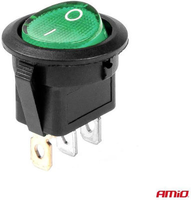 AMiO Comutator On/Off Auto 12V-24V Universal Verde E