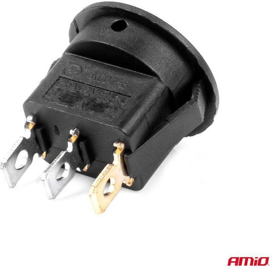 AMiO Διακόπτης On/Off Αυτοκινήτου 12V-24V Universal Κίτρινο