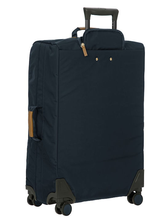 Bric's Milano Großer Stoff-Reisekoffer Ocean Blau mit 4 Rädern Höhe 71cm