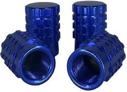 Mizoo Ventilkappen für Autoreifen Blau 4Stück