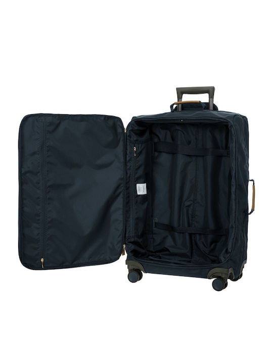 Bric's Milano Großer Stoff-Reisekoffer Ocean Blau mit 4 Rädern Höhe 71cm