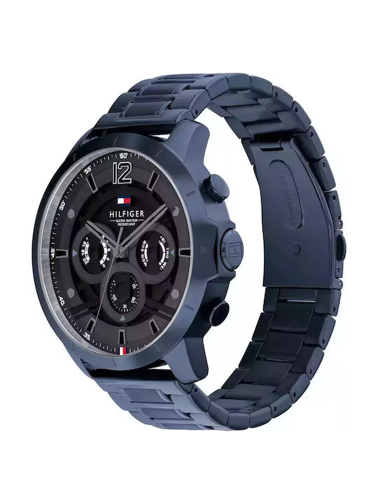 Tommy Hilfiger Luca Ανδρικό Ρολόι 50mm Μπαταρίας με Μεταλλικό Μπρασελέ