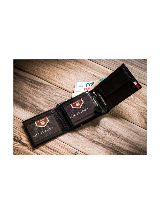 Δερμάτινο Ανδρικό Πορτοφόλι με RFID Μαύρο