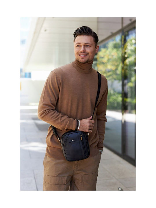 Leder Herrentasche Bote Schwarz