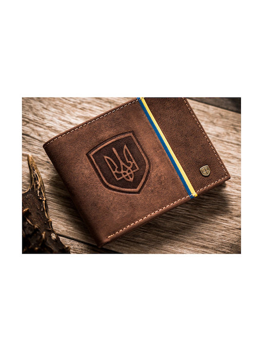 Leather Men's Wallet with RFID Brown