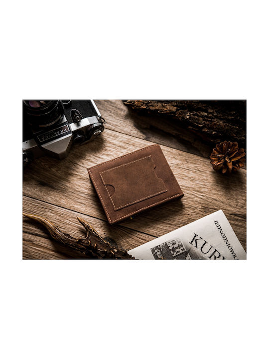 Leather Men's Wallet with RFID Brown