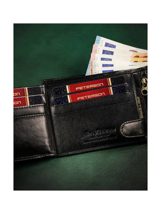 Δερμάτινο Ανδρικό Πορτοφόλι με RFID Μαύρο