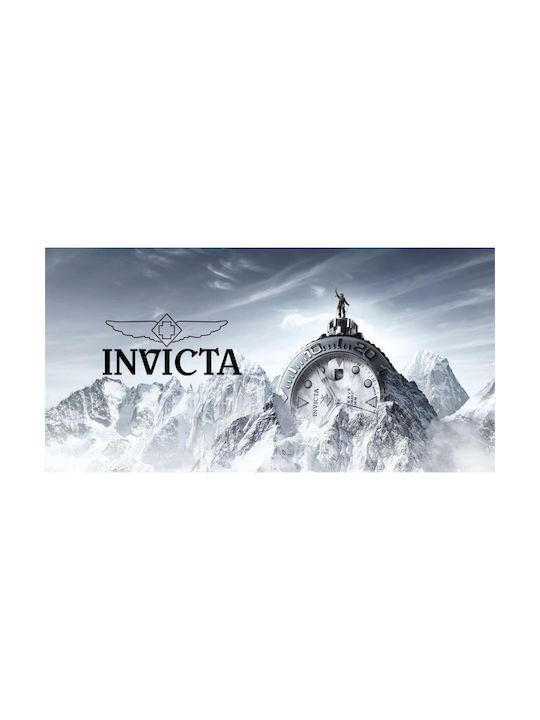 Invicta Ανδρικό Ρολόι 43mm Μπαταρίας με Μεταλλικό Μπρασελέ