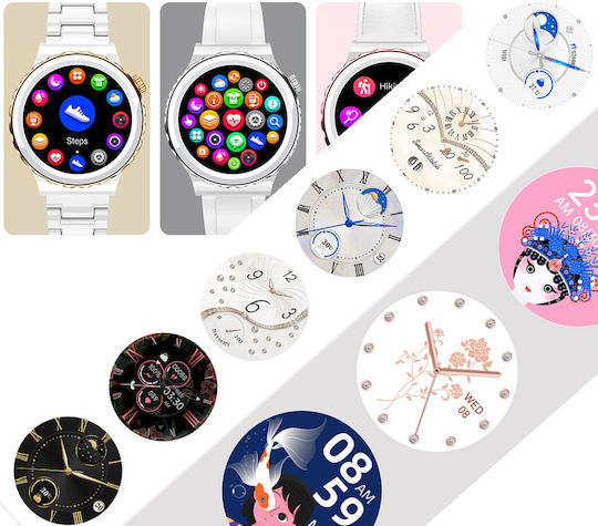 Rubicon SR038B Smartwatch mit Pulsmesser (Weiß)