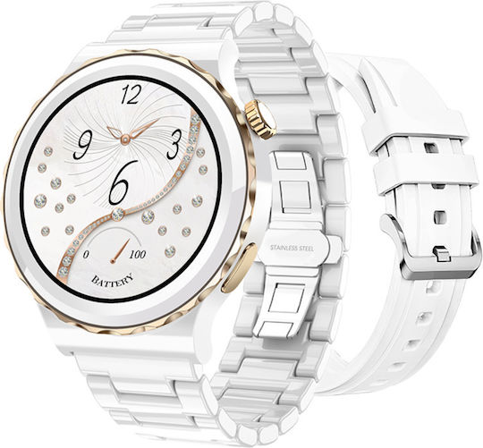 Rubicon SR038D Smartwatch mit Pulsmesser (Weiß)
