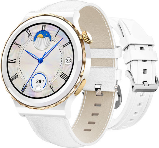 Rubicon SR038B Smartwatch mit Pulsmesser (Weiß)