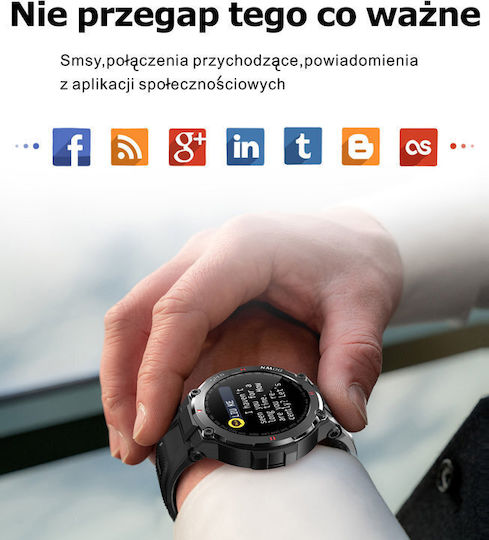 Gravity GT7 Смарт Часовник с Пулсомер Червен