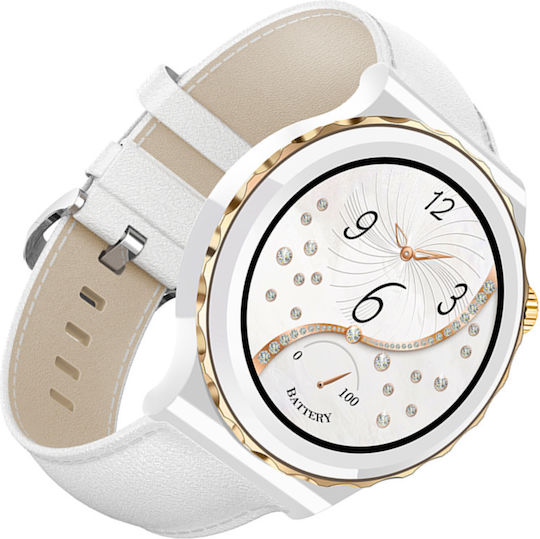 Rubicon SR038B Smartwatch mit Pulsmesser (Weiß)