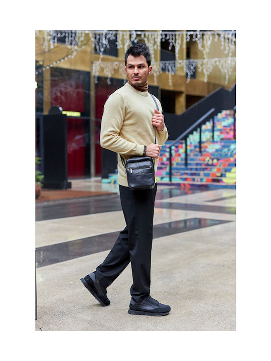Leather Men's Bag Shoulder / Crossbody Black