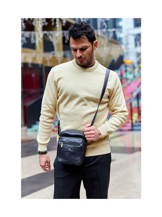 Leather Men's Bag Shoulder / Crossbody Black