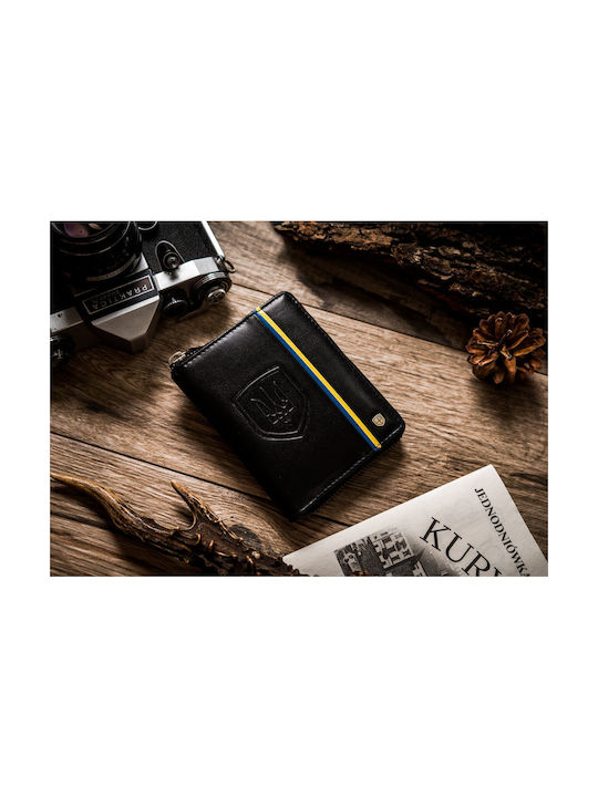 Кожен Мъжки Портфейл с RFID Черен