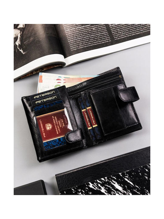 Кожен Мъжки Портфейл с RFID Черен