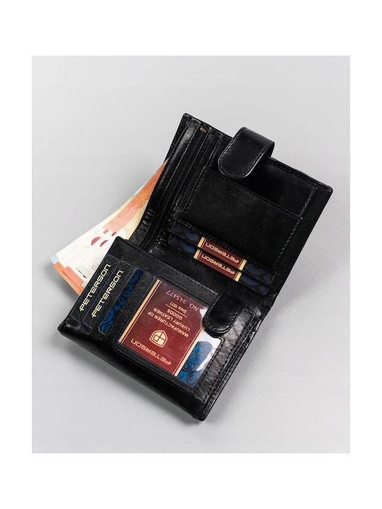 Кожен Мъжки Портфейл с RFID Черен