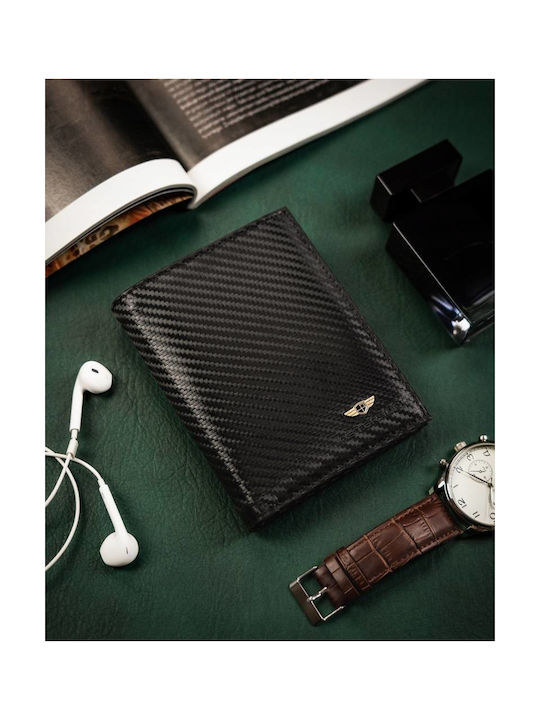 Leather Men's Wallet Cards with RFID Beige