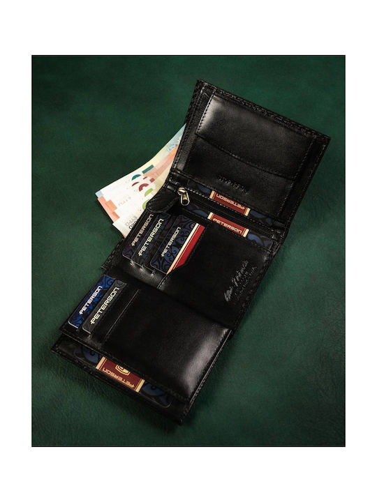 Leather Men's Wallet Cards with RFID Beige