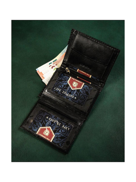 Leather Men's Wallet Cards with RFID Beige