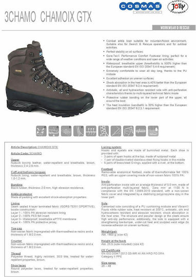 Jolly Joy Cizme Militare Ghete Scurte 100% Impermeabile Cu Membrană Gore-Tex Maro