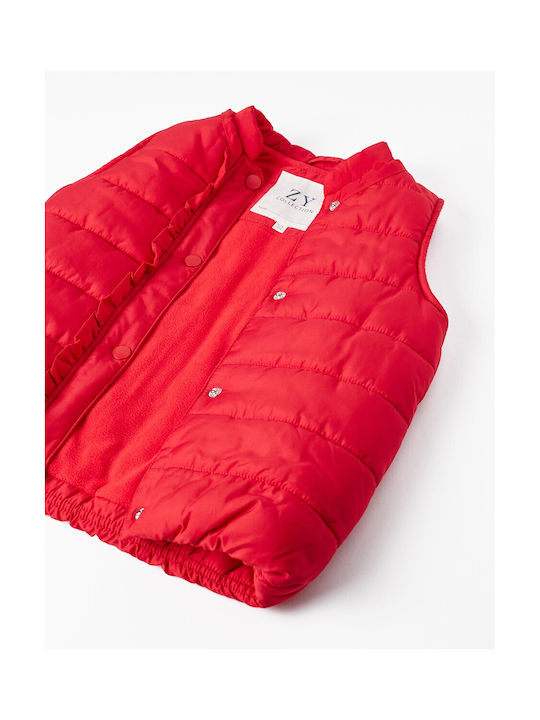 Zippy Kids Casual Jacket Sleeveless Red