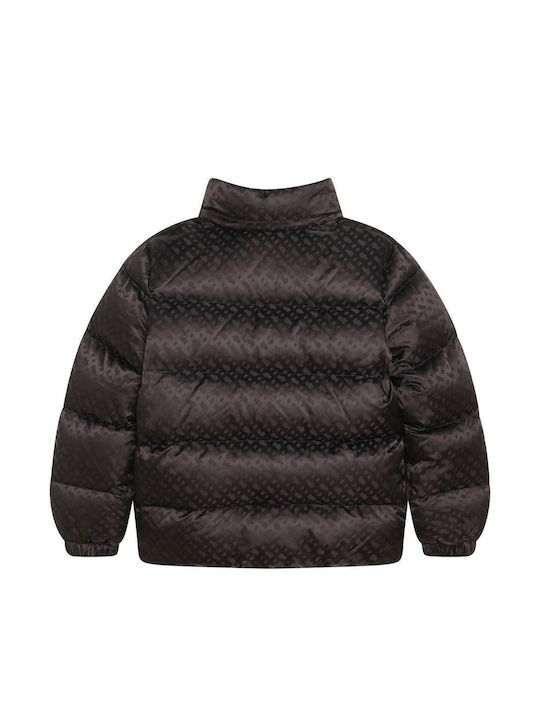 Hugo Boss Boys Quilted Coat Black