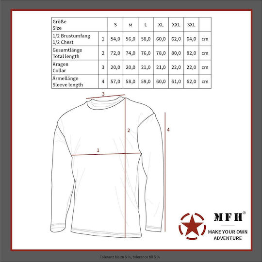 MFH Sweatshirt Militär 100% Baumwolle in Schwarz Farbe