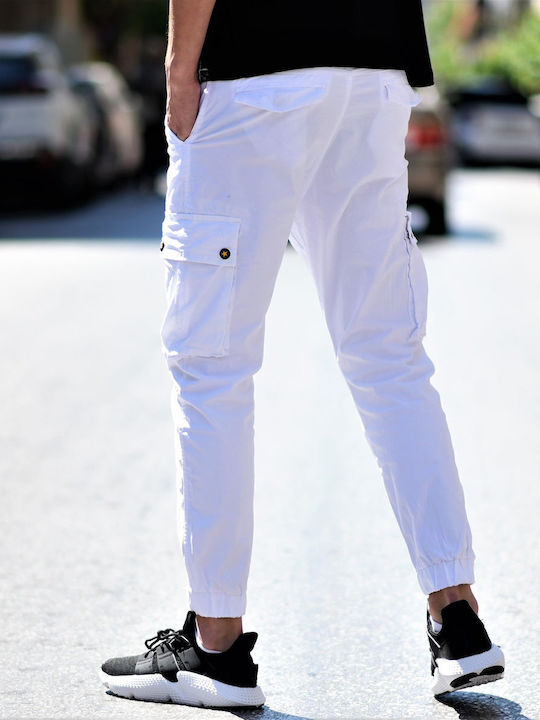 Trousers Cargo in Slim Fit White