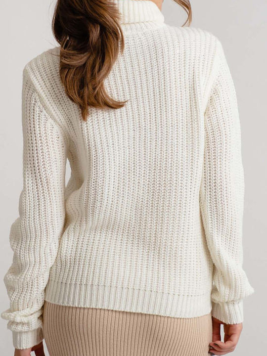 Rut & Circle Women's Long Sleeve Sweater White