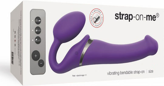 Strap On Me Strapless Strap On με Dildo με Δόνηση σε Μωβ Χρώμα