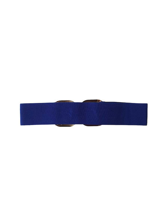 Wide Elastic Women's Belt Blue