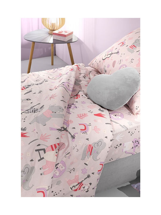 Saint Clair Sheet Set Single Cotton Jazz Lilac 165x250cm 2pcs