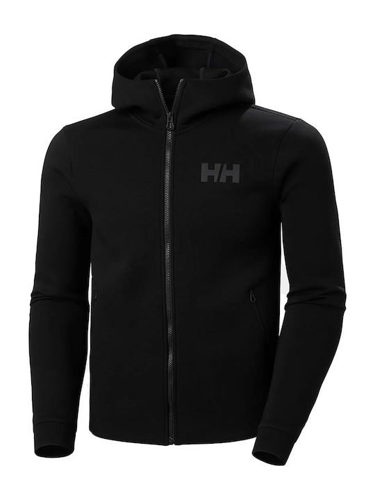 Men's Cardigan with Hood Black
