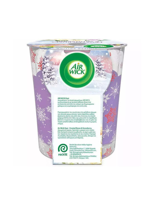 Airwick Αρωματικό Κερί σε Βάζο με Άρωμα Frosted Roses And Snowberry 105gr