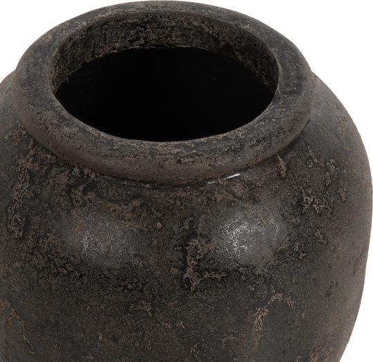 Freebox Dekorative Bodenvase Keramik Orange Größe 44xH49cm