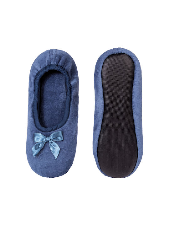 Amaryllis Slippers Χειμερινές Γυναικείες Παντόφλες σε Μπλε Χρώμα