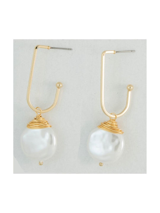 Tatu Moyo Earrings Hoops with Pearls