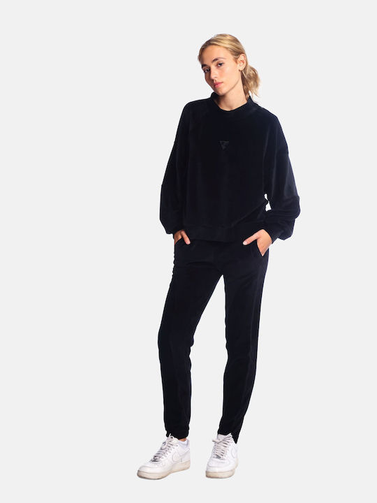 Paco & Co Women's Velvet Sweatshirt Black