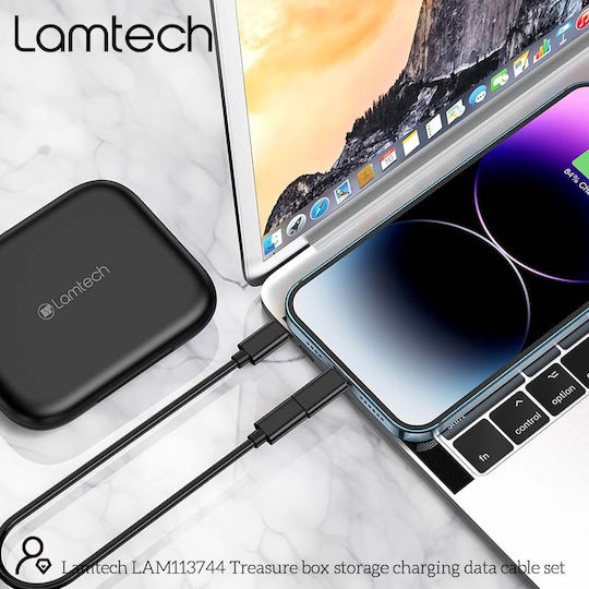 Lamtech Regular USB to Lightning / Type-C / micro USB Cable Μαύρο (LAM113744)
