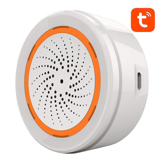 NEO ZigBee Alarm Siren Battery Indoor 90dB 5V with Orange Light