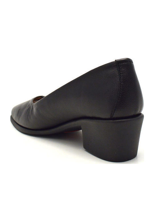 Leder Pumps Schwarz