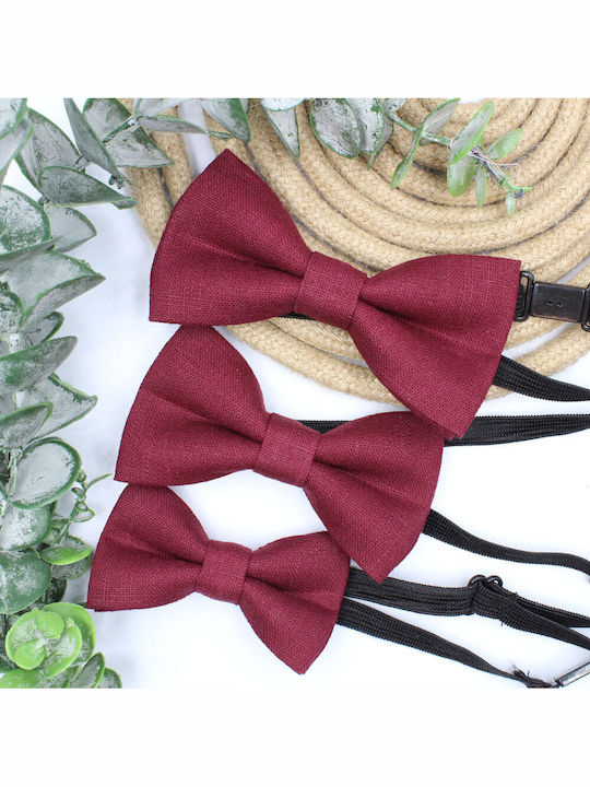 JFashion Papion din material textil Burgundy