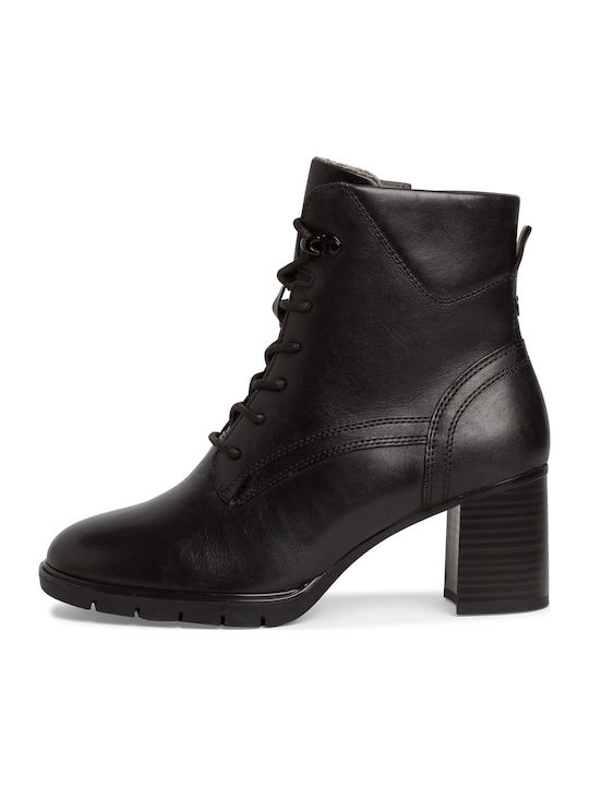 Leder Stiefeletten Damen Schwarz